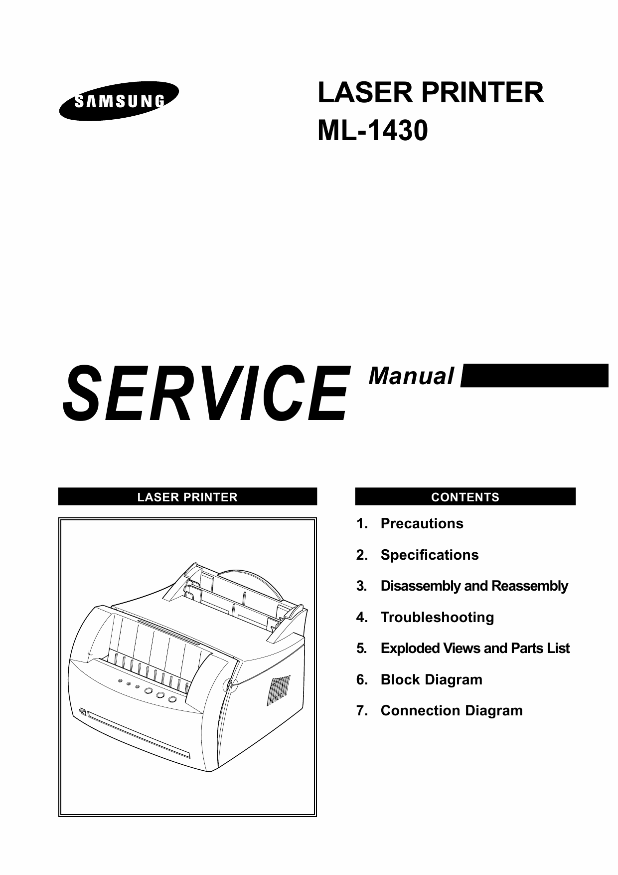 Samsung Laser-Printer ML-1430 Parts and Service Manual-1